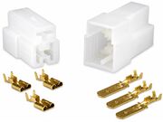 Conector Kit 3 Vias Macho/Fêmea 6,3mm Com Terminais - 11386