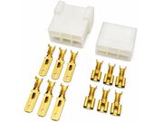 Conector Kit 6 Vias Macho/Fêmea 6,3mm Com Terminais - 11389