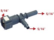 Conector em T 5/16" X 5/16" X 5/16" Sem Anel