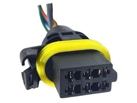 Conector 6 Vias com 4 Fios da Flange Bomba Clio, Sandero, Logan