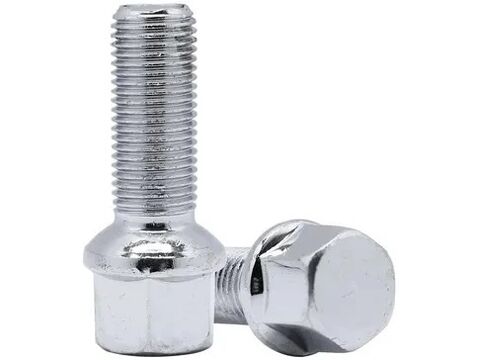 Parafuso de Roda Fusca, Brasília Cromado Longo M 14 X 1,50 X 35 mm / Chave 19 Jogo c/ 16 pçs