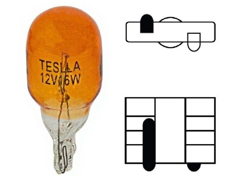 Lâmpada Super Pingão Âmbar 16W T15 - 12V