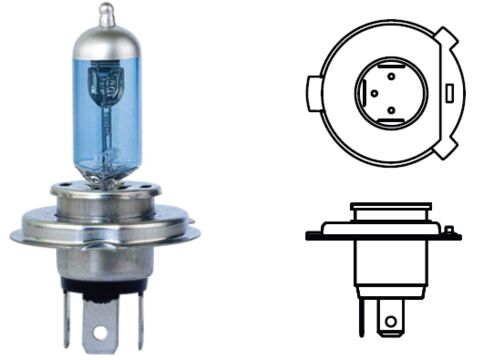 Lâmpada H4 60/55W 12V Super Branca - Unidade