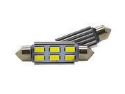 Lâmpada LED Torpedo 41mm 6 LEDs SMD Branco - PAR - 9909