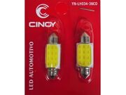 Lâmpada LED Torpedo 36mm 12 LEDs SMD Branco - PAR - 9913